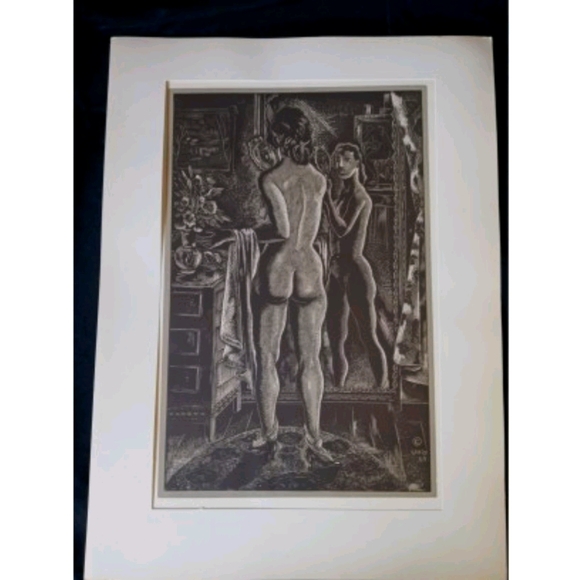 SALE! Original Emil Ganzo Woodblock Print-Signed